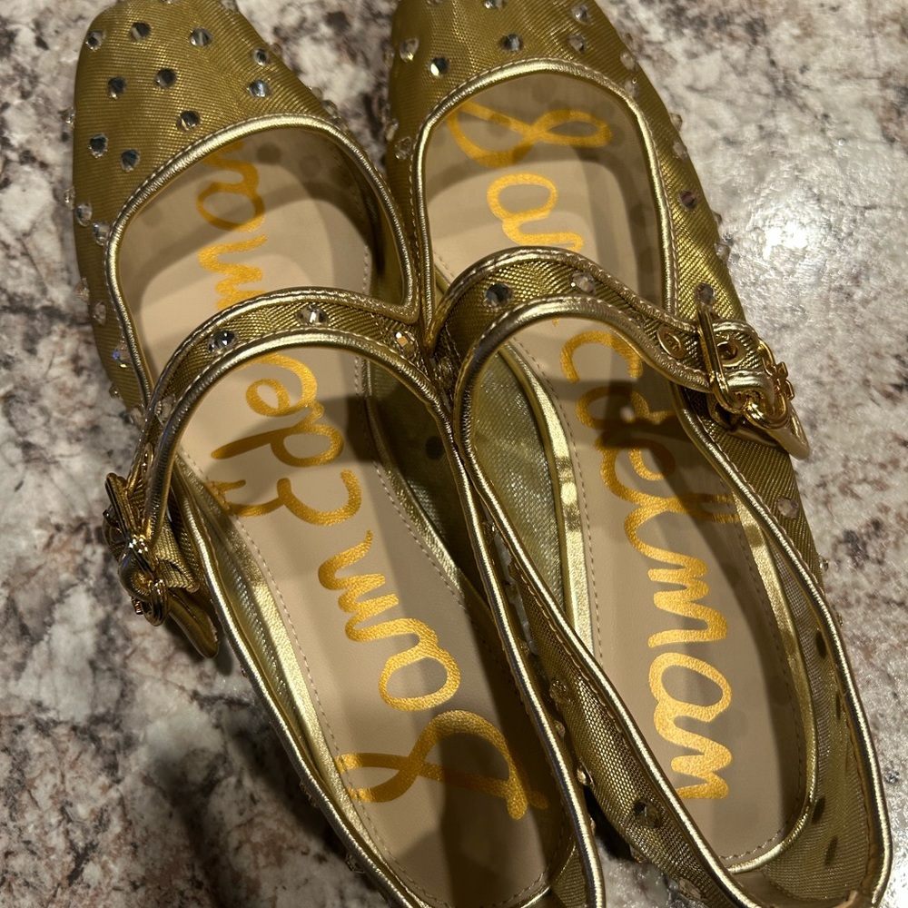 Sam Edelman Metallic Studded Flats - Picture 3 of 5